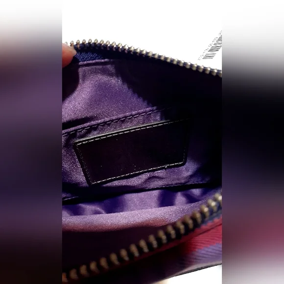 Coach Purple and Red Plaid Crossbody Bag - Picture 6 of 14